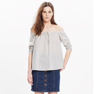 NWOT Madewell striped off shoulder top!